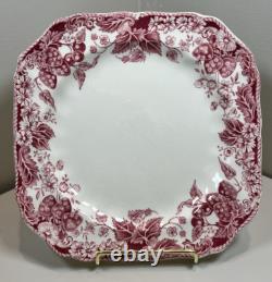 Johnson Brothers'Strawberry Fair' Set of 6 Square Salad Dessert Plates Vintage