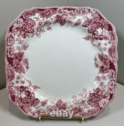 Johnson Brothers'Strawberry Fair' Set of 6 Square Salad Dessert Plates Vintage