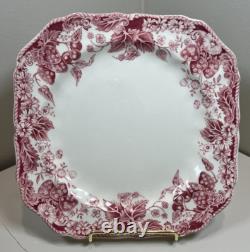 Johnson Brothers'Strawberry Fair' Set of 6 Square Salad Dessert Plates Vintage