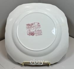 Johnson Brothers'Strawberry Fair' Set of 6 Square Salad Dessert Plates Vintage