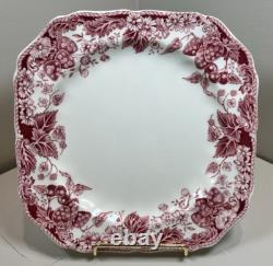 Johnson Brothers'Strawberry Fair' Set of 6 Square Salad Dessert Plates Vintage