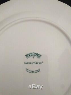 Johnson Brothers Summer Chintz 8 Salad soup Bowls 8 Bread Salad Plates 8 Dinner