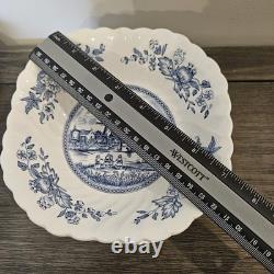 Johnson Brothers TULIP TIME BLUE, WHITE Background 25 Piece Set FOUR SETTINGS