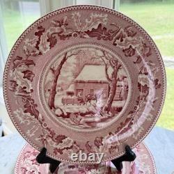 Johnson Brothers Thanksgiving Frozen Up Dinner Plates 10.5 Set Of 12 1940s