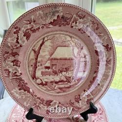 Johnson Brothers Thanksgiving Frozen Up Dinner Plates 10.5 Set Of 12 1940s