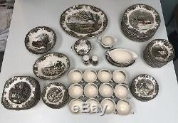 Johnson Brothers The Friendly Village China Set Service For 12 Excellent Cond