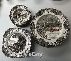 Johnson Brothers The Friendly Village China Set Service For 12 Excellent Cond