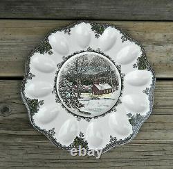 Johnson Brothers The Friendly Village Pattern 11 3/4 Deviled Egg Plate