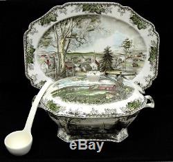 Johnson Brothers The Friendly Village Platter, Tureen And Ladle