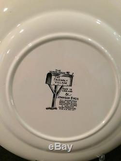 Johnson Brothers The Friendly Village Set Of 8 Dinner Plates The School House