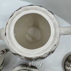 Johnson Brothers The Friendly Village Teapot, Sugar Bowl With Lid, Creamer