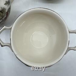 Johnson Brothers The Friendly Village Teapot, Sugar Bowl With Lid, Creamer