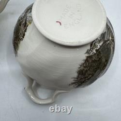 Johnson Brothers The Friendly Village Teapot, Sugar Bowl With Lid, Creamer