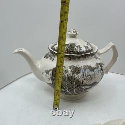 Johnson Brothers The Friendly Village Teapot, Sugar Bowl With Lid, Creamer