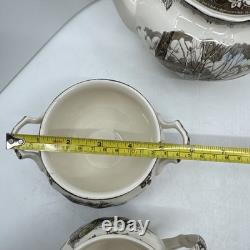 Johnson Brothers The Friendly Village Teapot, Sugar Bowl With Lid, Creamer