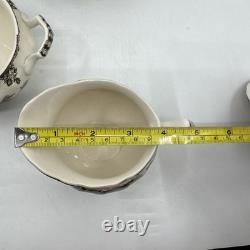 Johnson Brothers The Friendly Village Teapot, Sugar Bowl With Lid, Creamer