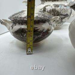 Johnson Brothers The Friendly Village Teapot, Sugar Bowl With Lid, Creamer