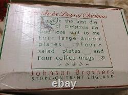 Johnson Brothers The Twelve Days Of Christmas 12 Pc In Box Set Serv For 4
