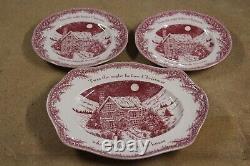 Johnson Brothers'Twas The Night Before Christmas China Platter & 2 Dinner Plate