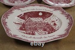 Johnson Brothers'Twas The Night Before Christmas China Platter & 2 Dinner Plate