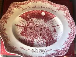 Johnson Brothers Twas The Night Before Christmas Oval Serving Platter 16 Nwb
