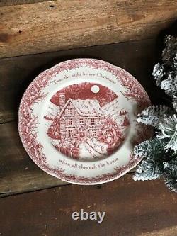 Johnson Brothers Twas the night before Christmas 11 Dinner Plates NWT Set of 8