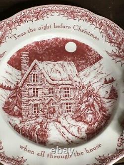 Johnson Brothers Twas the night before Christmas 11 Dinner Plates NWT Set of 8