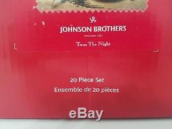 Johnson Brothers Twas the night before Christmas 20 Piece Dinnerware Set NIB