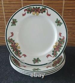 Johnson Brothers Victorian Christmas (8) Dinner (4) Salad Plates MADE IN ENGLAND