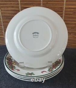 Johnson Brothers Victorian Christmas (8) Dinner (4) Salad Plates MADE IN ENGLAND