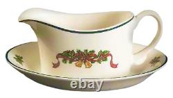 Johnson Brothers Victorian Christmas Gravy Boat & Underplate NEW