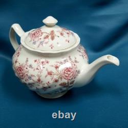 Johnson Brothers Villa Roses Teapot w Lid RARE Pattern Made in England Johnson Brothers Villa Roses Teapot w Lid RARE Pattern Made in England
