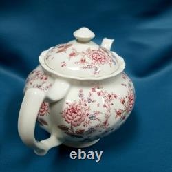 Johnson Brothers Villa Roses Teapot w Lid RARE Pattern Made in England Johnson Brothers Villa Roses Teapot w Lid RARE Pattern Made in England
