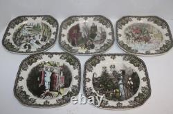 Johnson Brothers Vintage Friendly Village Salad Plates LOT of 5 HTF FREE SHIP