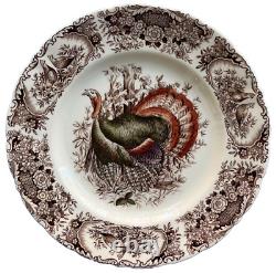 Johnson Brothers Vintage Wild Turkeys Native American Dinner Plate Lot of 4