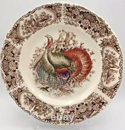 Johnson Brothers Vintage Wild Turkeys Native American Dinner Plate Lot of 4