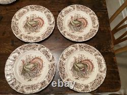 Johnson Brothers WILD TURKEYS Native American Windsor Ware 19 piece / Set for 4