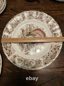 Johnson Brothers WILD TURKEYS Native American Windsor Ware 19 piece / Set for 4
