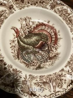 Johnson Brothers WILD TURKEYS Native American Windsor Ware 19 piece / Set for 4