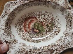 Johnson Brothers WILD TURKEYS Oval Vegetable Serving Bowl Windsor Ware Bin 65