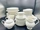 Johnson Brothers White Embossed Swirl Dinnerware Set 53 Pc England