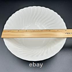 Johnson Brothers White Embossed Swirl Dinnerware Set 53 Pc England