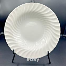 Johnson Brothers White Embossed Swirl Dinnerware Set 53 Pc England