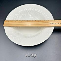 Johnson Brothers White Embossed Swirl Dinnerware Set 53 Pc England