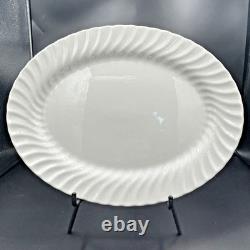 Johnson Brothers White Embossed Swirl Dinnerware Set 53 Pc England Johnson Brothers White Embossed Swirl Dinnerware Set 53 Pc England