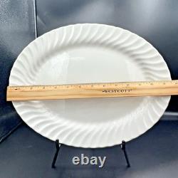 Johnson Brothers White Embossed Swirl Dinnerware Set 53 Pc England