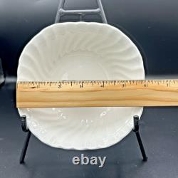 Johnson Brothers White Embossed Swirl Dinnerware Set 53 Pc England