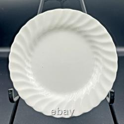 Johnson Brothers White Embossed Swirl Dinnerware Set 53 Pc England