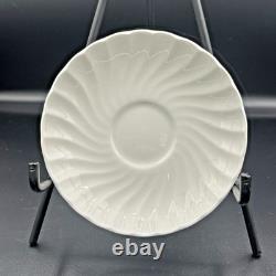 Johnson Brothers White Embossed Swirl Dinnerware Set 53 Pc England