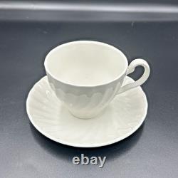 Johnson Brothers White Embossed Swirl Dinnerware Set 53 Pc England